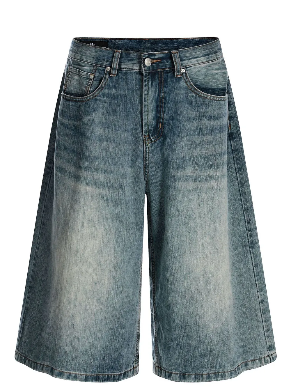 Men's Wide-Leg Denim Shorts