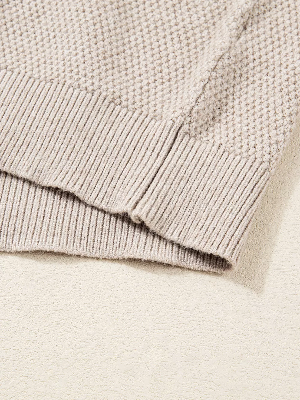 Color Block Knit Striped Sleeve Detail Casual Sweater, image 6