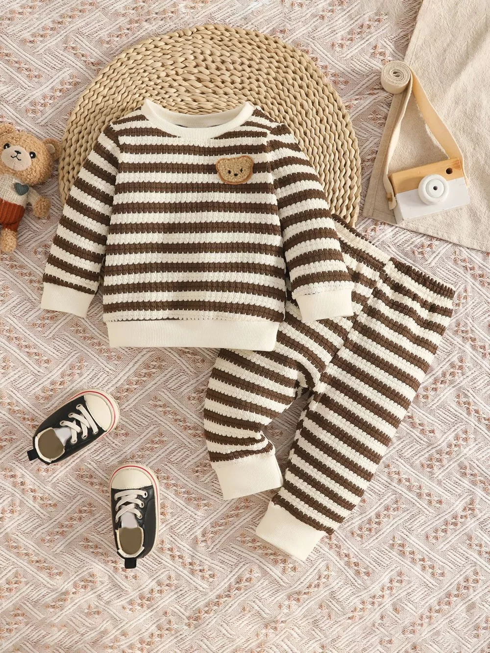 Children's Striped Knit Top and Pants Set, image 5