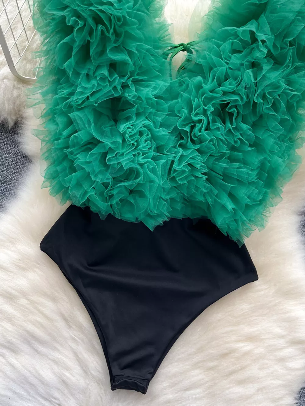 Ruffle Trim Sleeveless Bodysuit, image 19