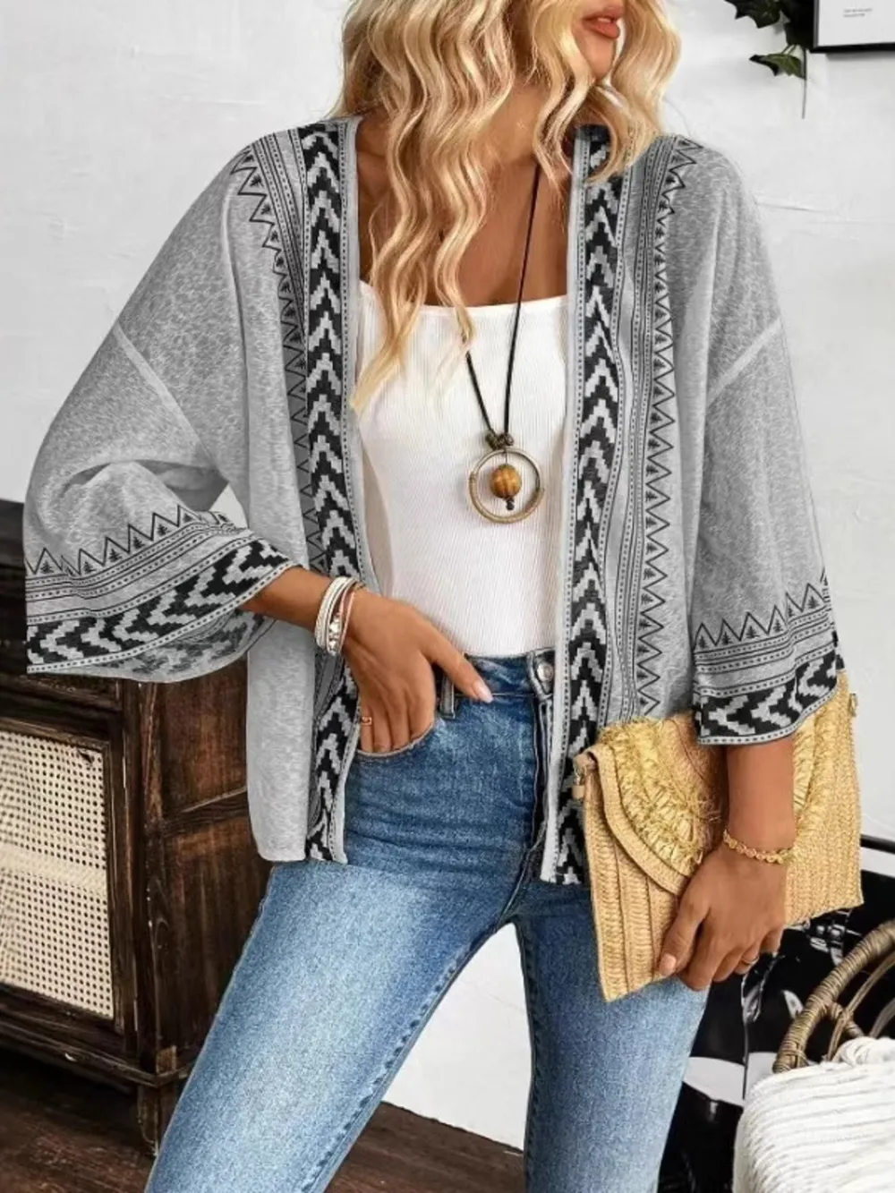 Open Front Kimono Cardigan, image 3