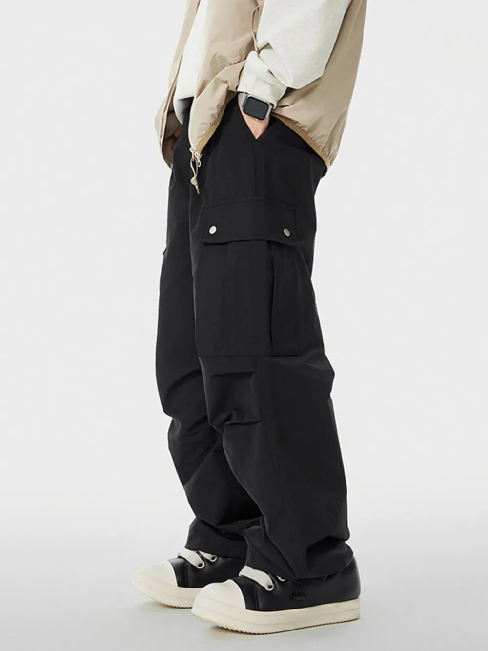 Men's Wide Leg Cargo Pants, image 3