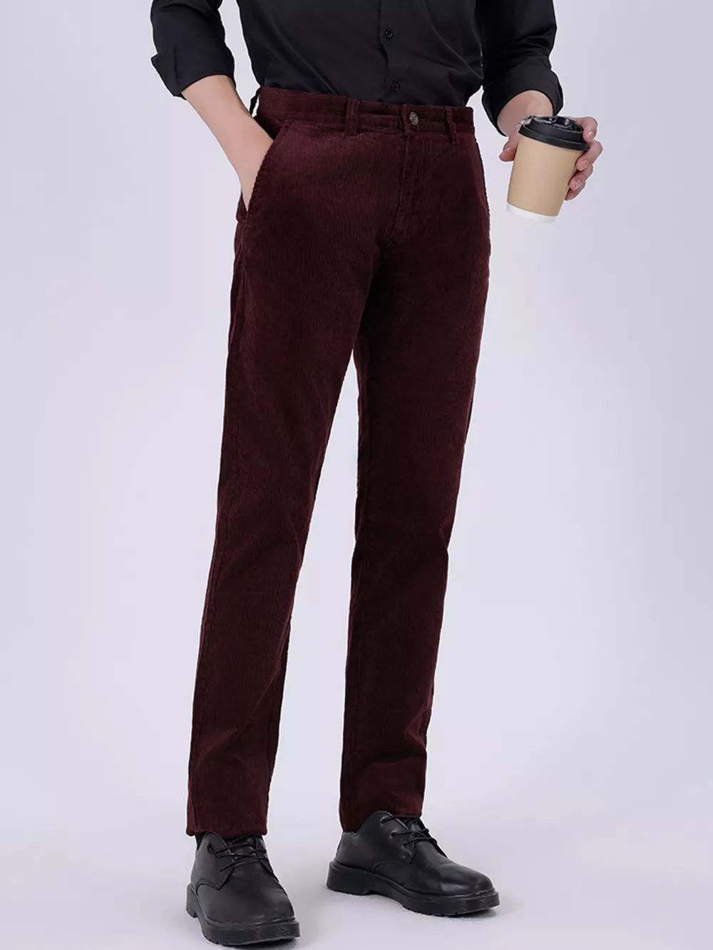 Men's Corduroy Slim-Fit Pants, image 2