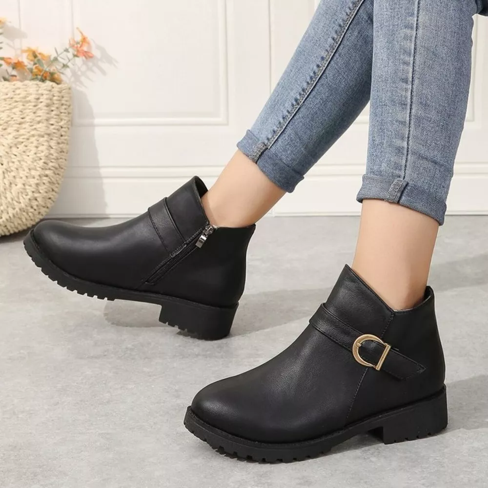 Buckle Accent Ankle Boots, image 2