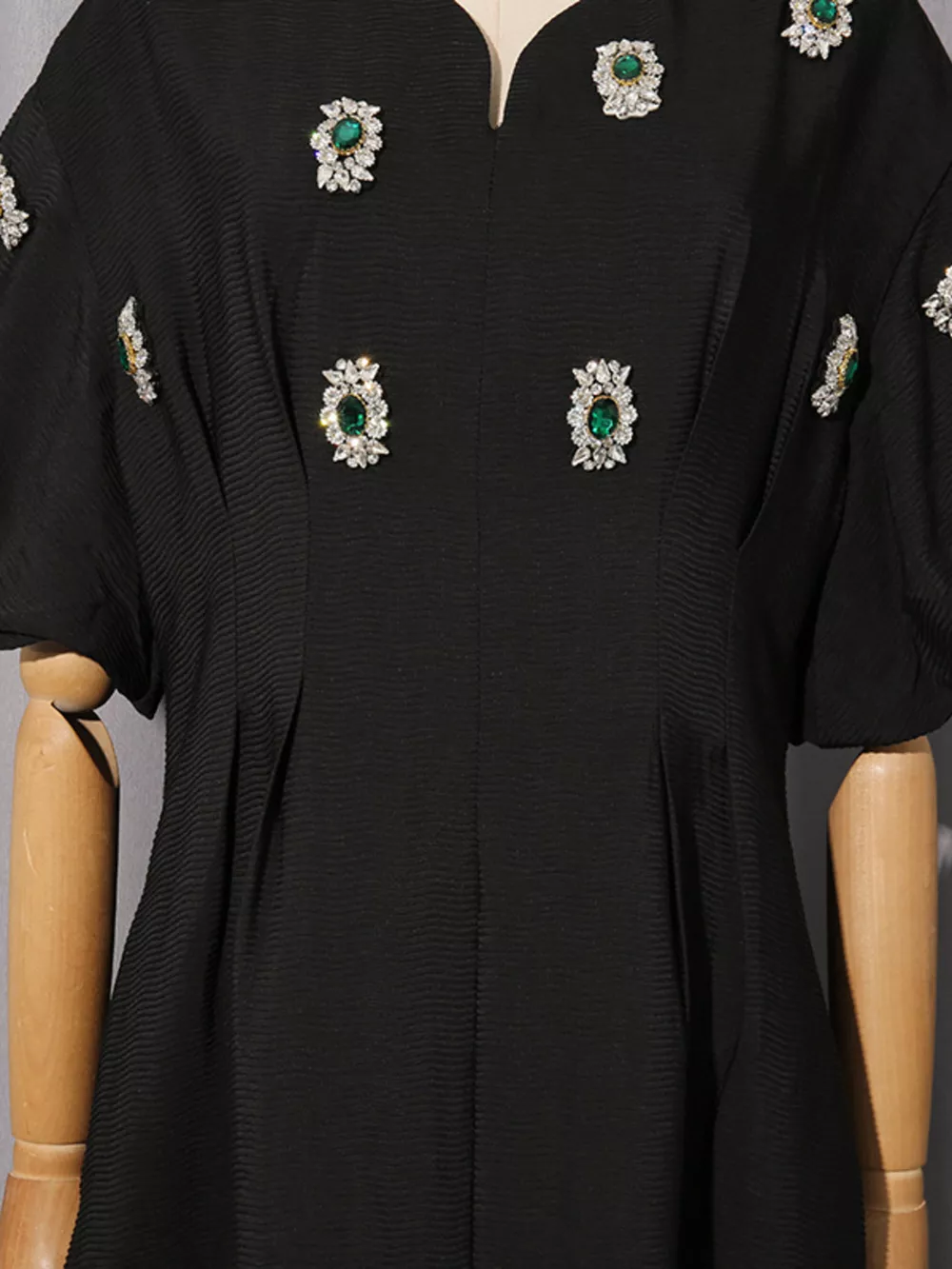 Embellished Puff Sleeve Midi Dress, image 5