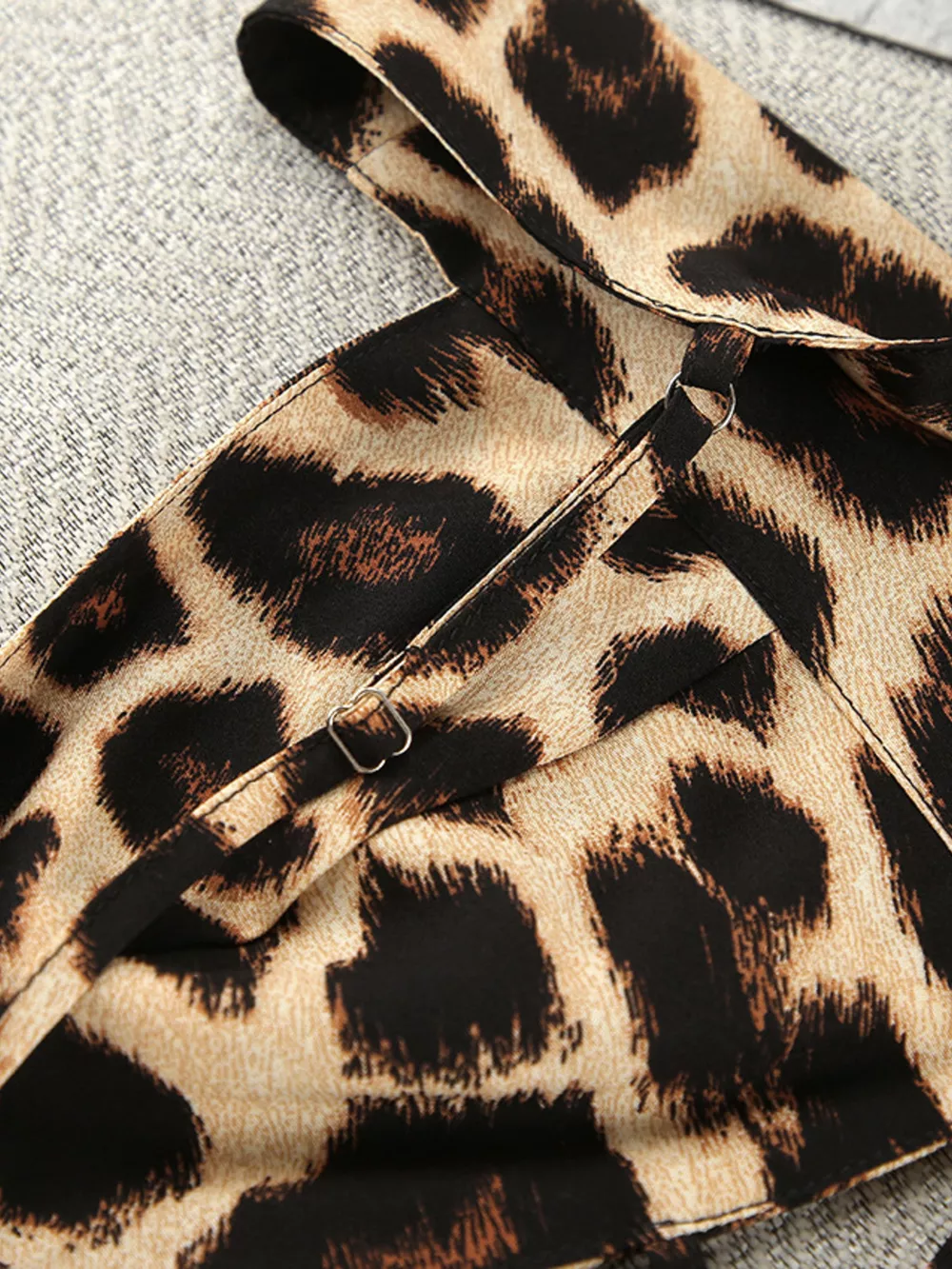 Leopard Cami & Cardigan and Shorts Three-Piece Lounge Set, image 15