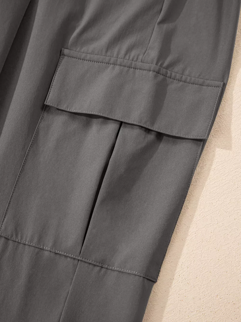 Elastic High Waist Pocketed Cargo Jogger Pants, image 4