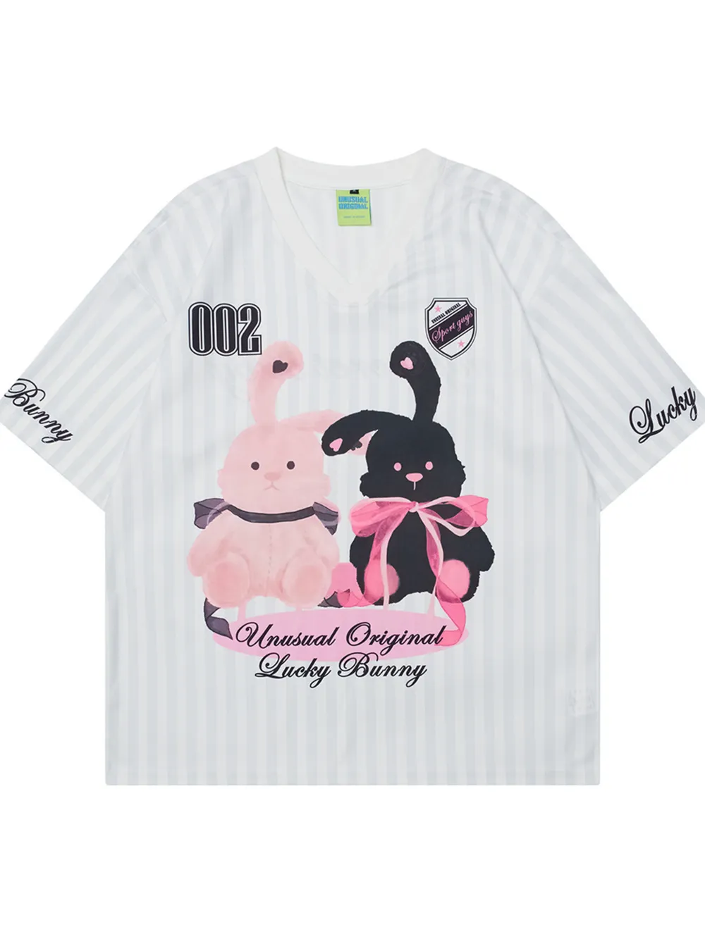 Men's Bunny Striped Short Sleeve T-Shirt, image 2
