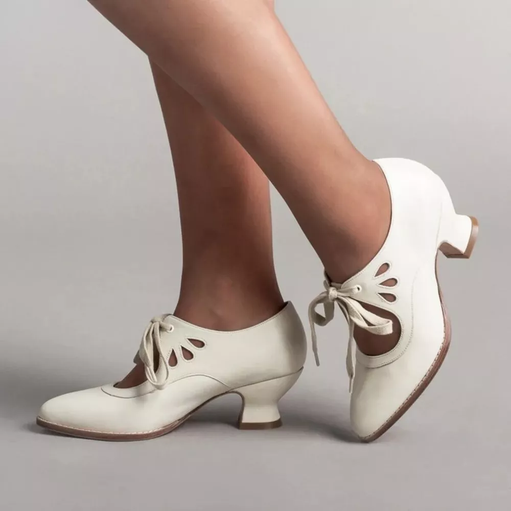 Point Toe Block Heel Shoes, image 9