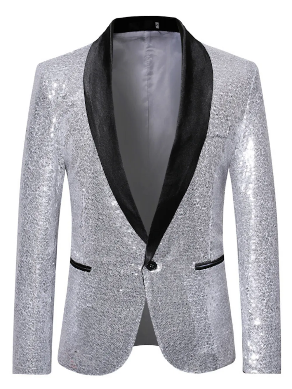 Men's Sequin Long Sleeve Blazer, image 13