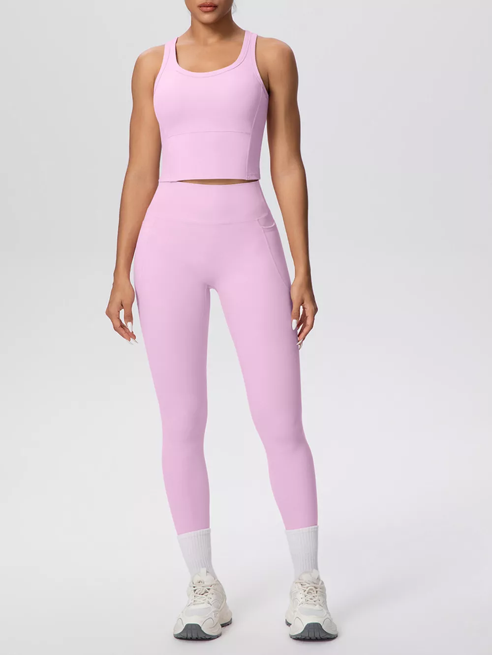 Scoop Neck Tank and High-Waisted Leggings Active Set, image 27