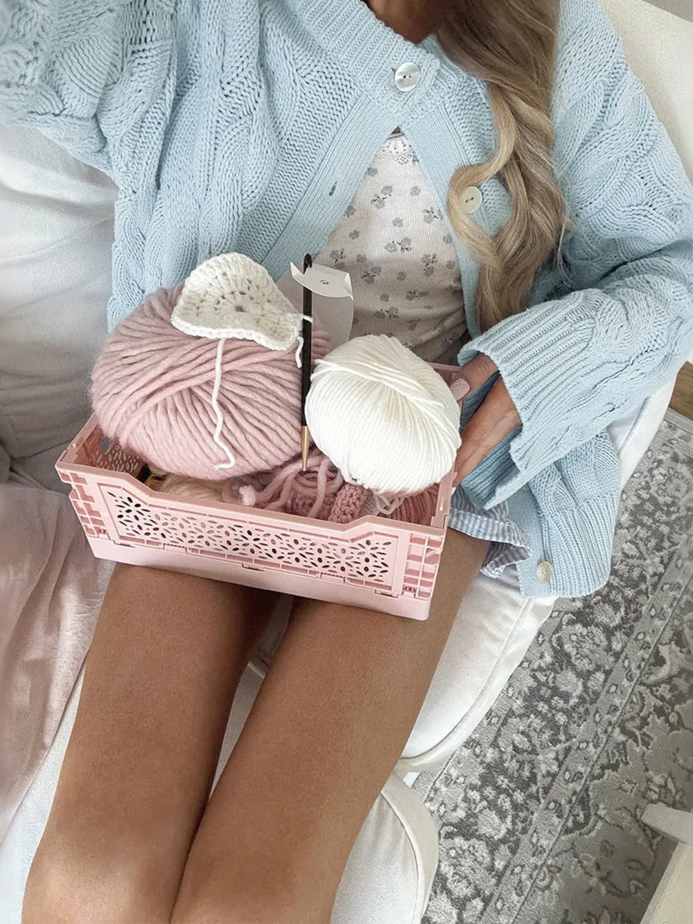 Cable Knit Button-Up Cardigan, image 5