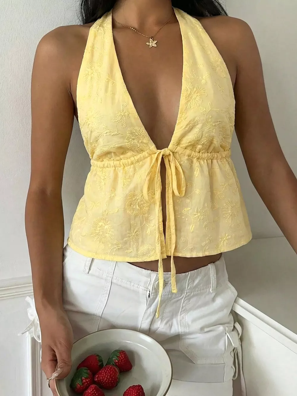 Tied Halter Neck Tank, image 3