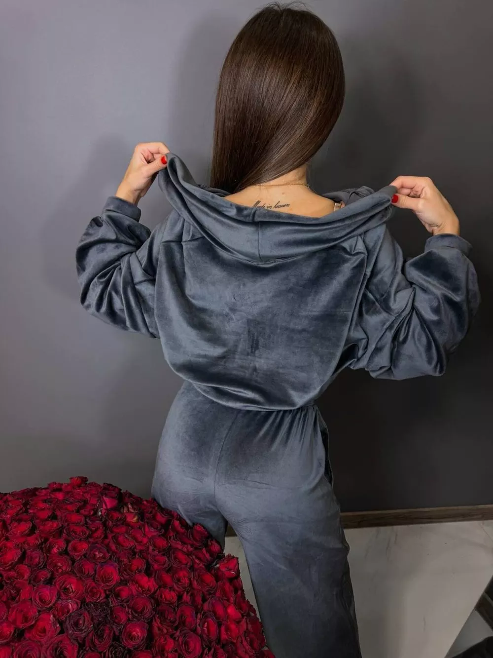 Zip Up Hoodie and Wide-Leg Pants Set, image 9