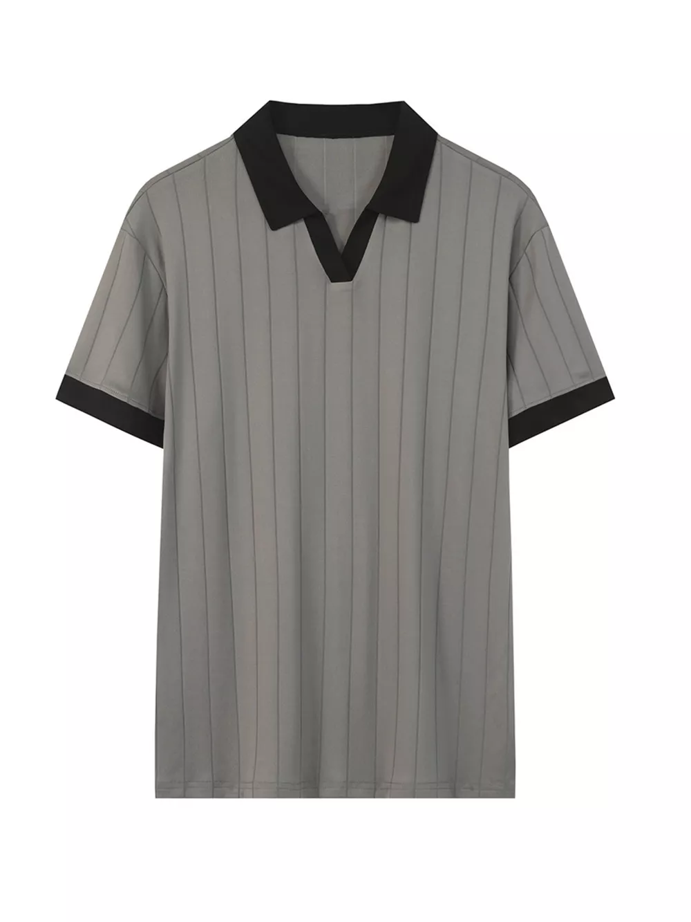 Men's Full Size Contrast Trim Short Sleeve Polo Plus Size, image 3