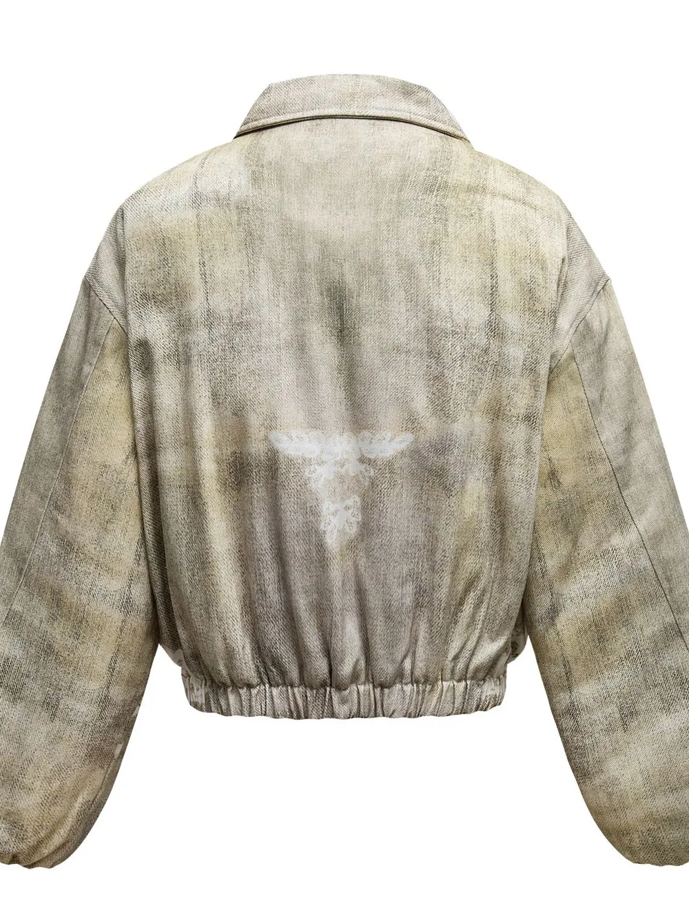 Men's Distressed Paint Splatter Zip Up Jacket, image 2