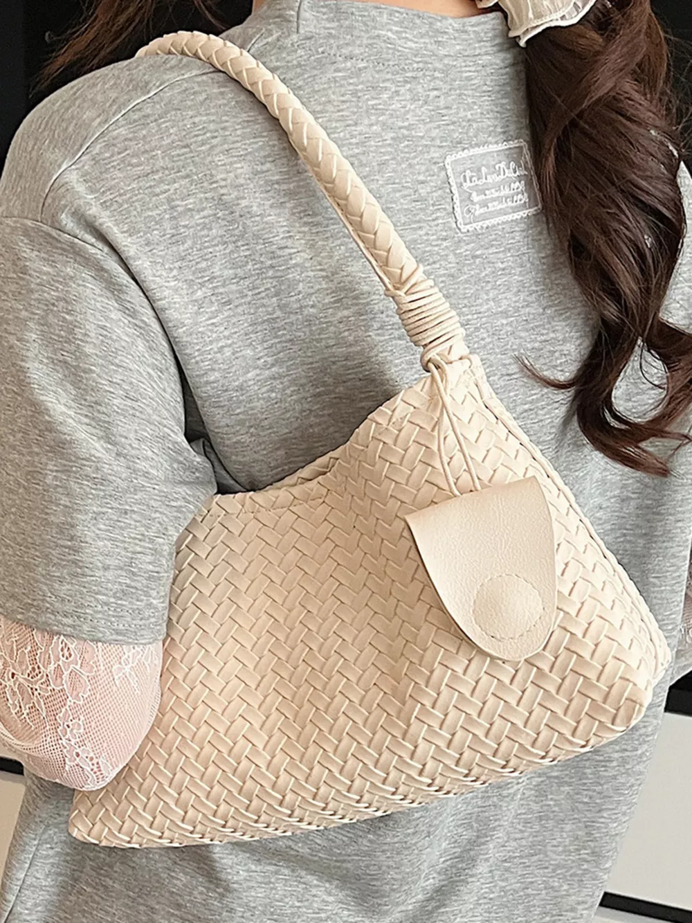 Woven Lightweight Shoulder Bag, image 7