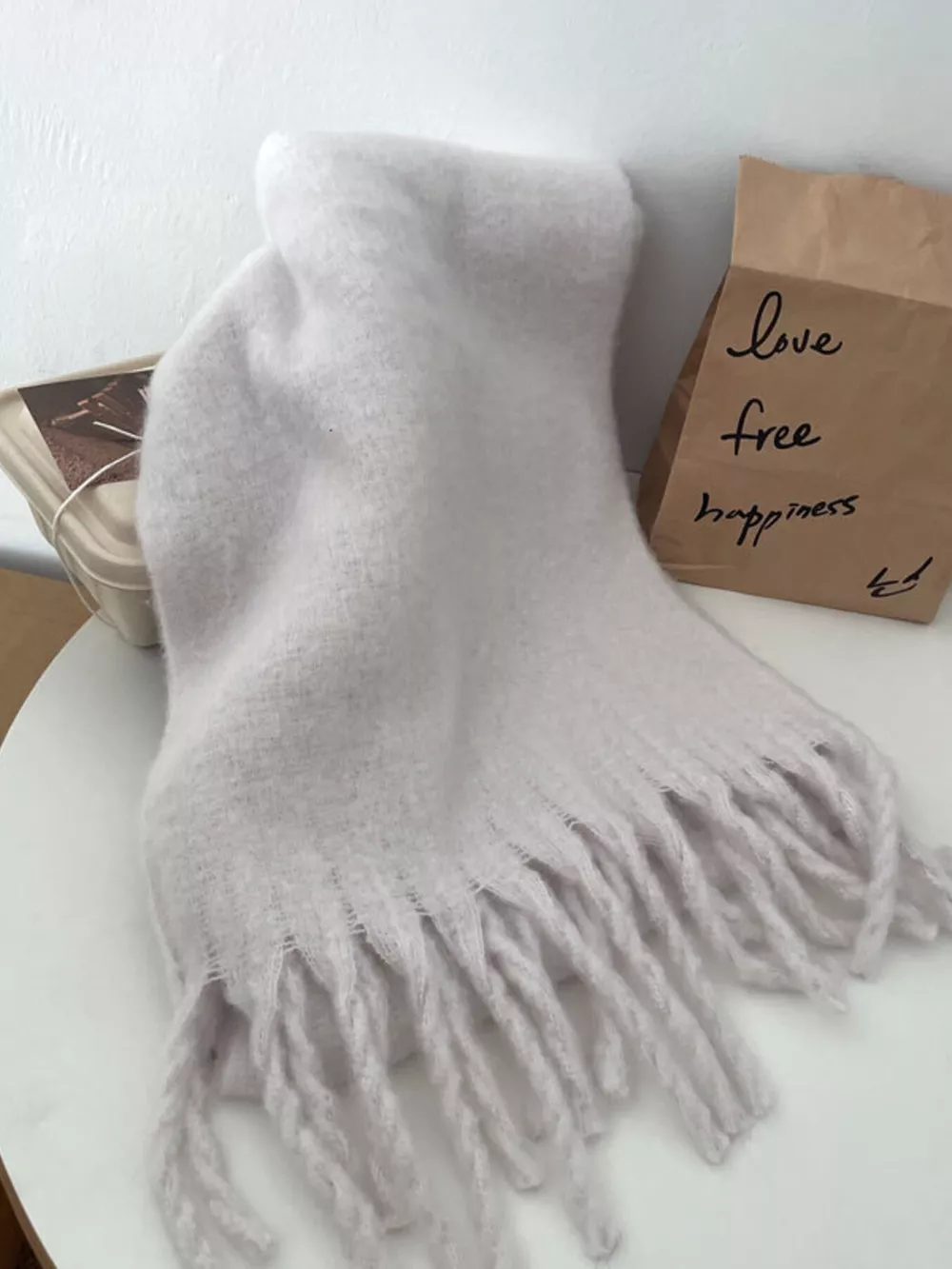 Solid Color Fringe Scarf, image 14