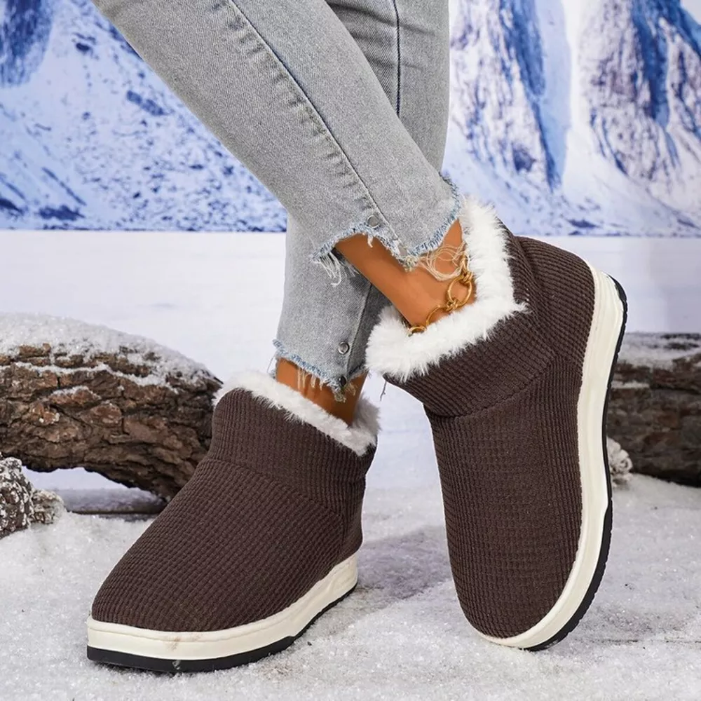 Cozy Knit Ankle Boots with Plush Lining, image 6