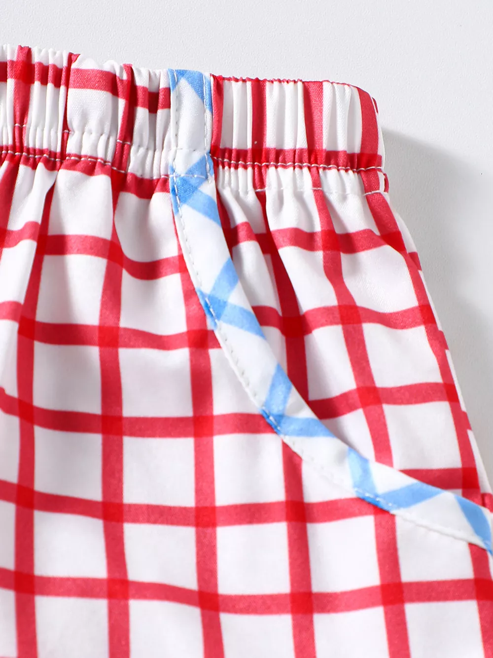 Children's Baseball Embroidered Top & Plaid Shorts Set, image 4