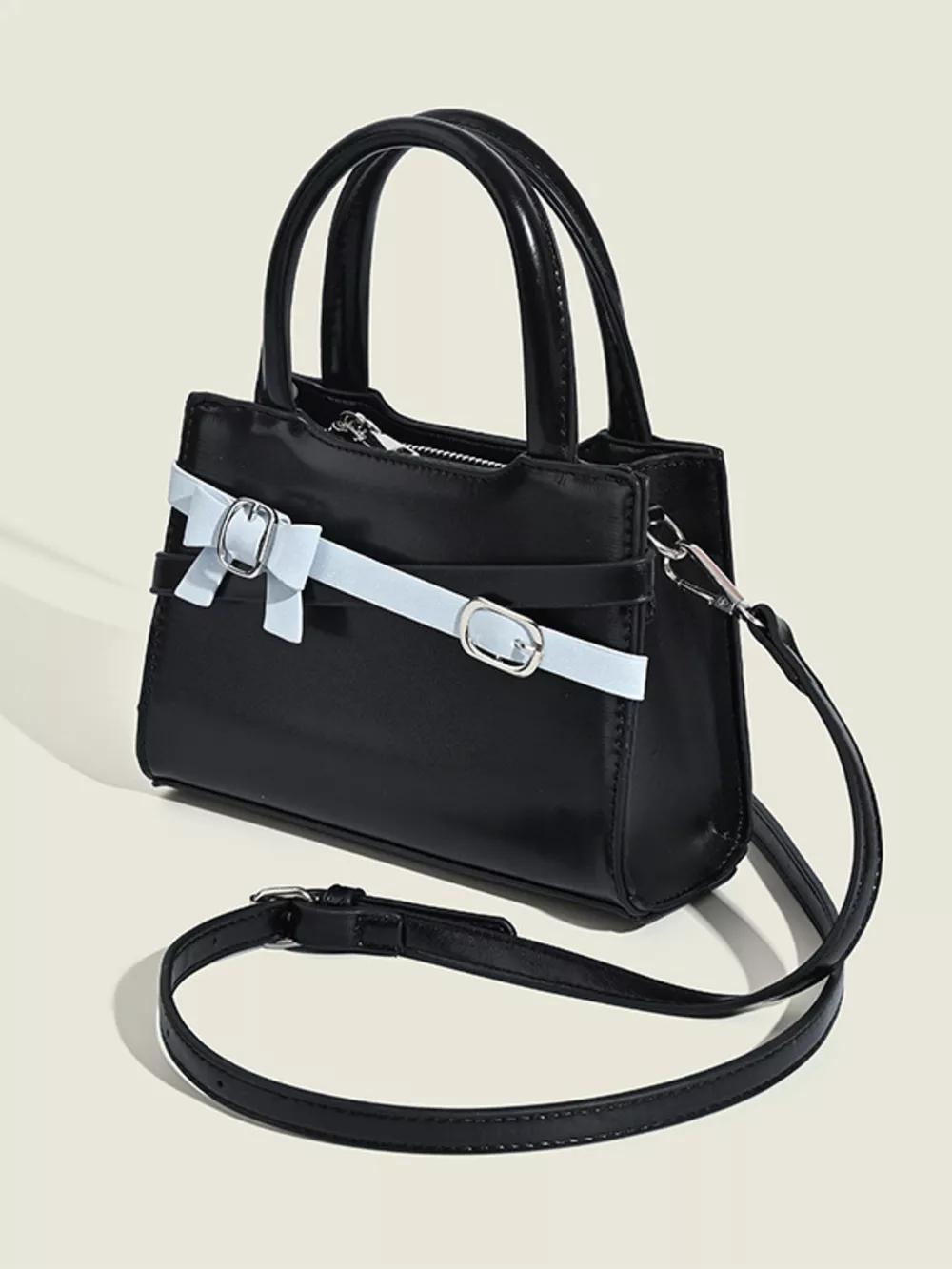Bow Decor Top Handle Handbag, image 4