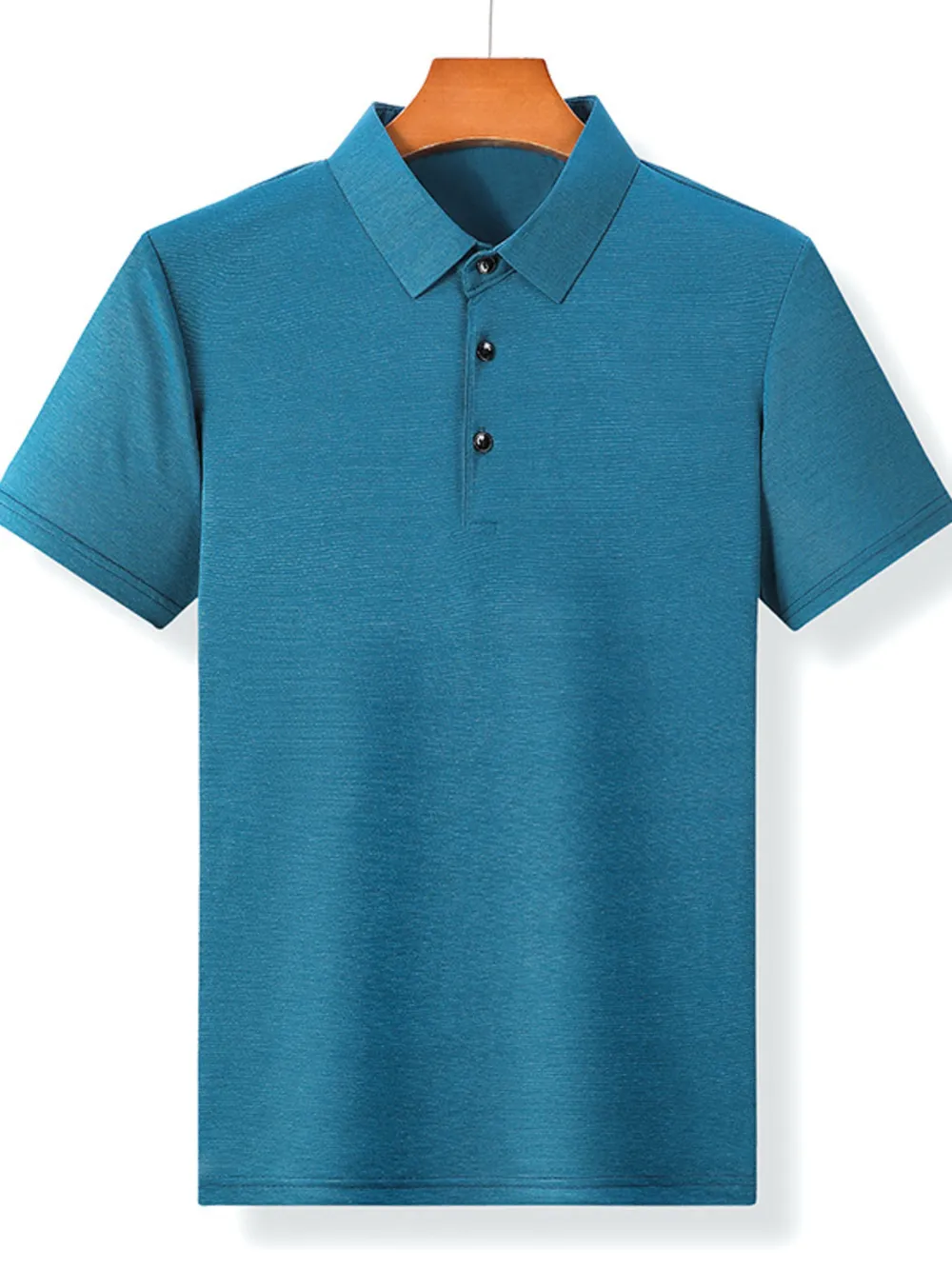 Men's Plus Size Breathable Collared Neck Short Sleeve Polo, image 6