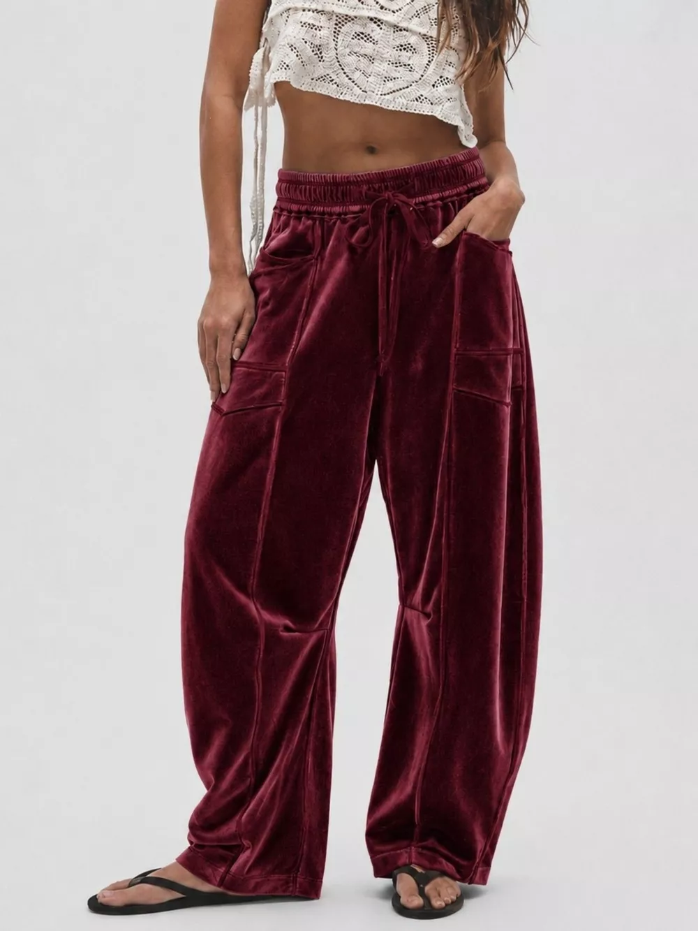 Velvet Wide-Leg Pants, image 8