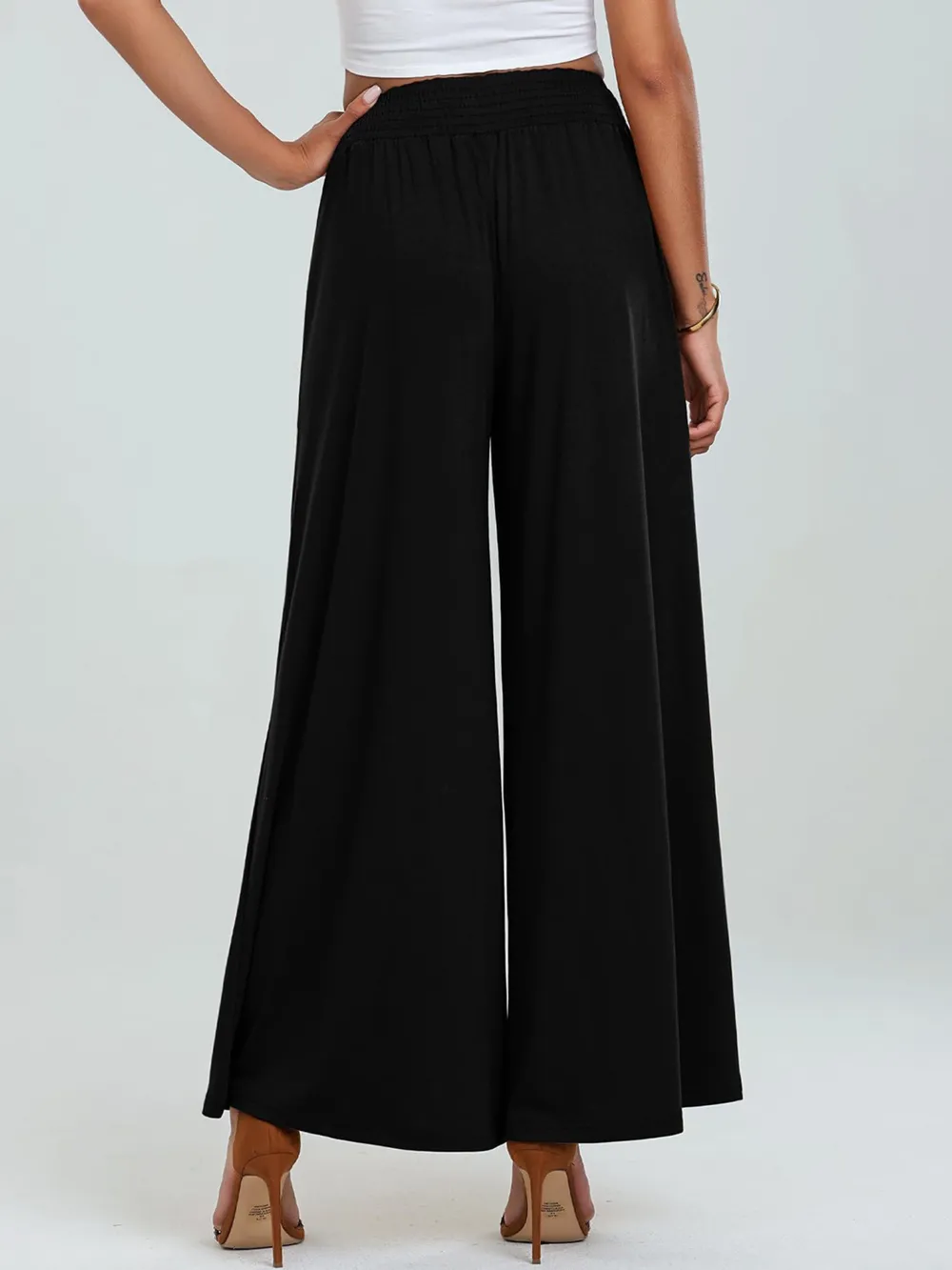 High-Waisted Wide Leg Pants with Pockets, image 17