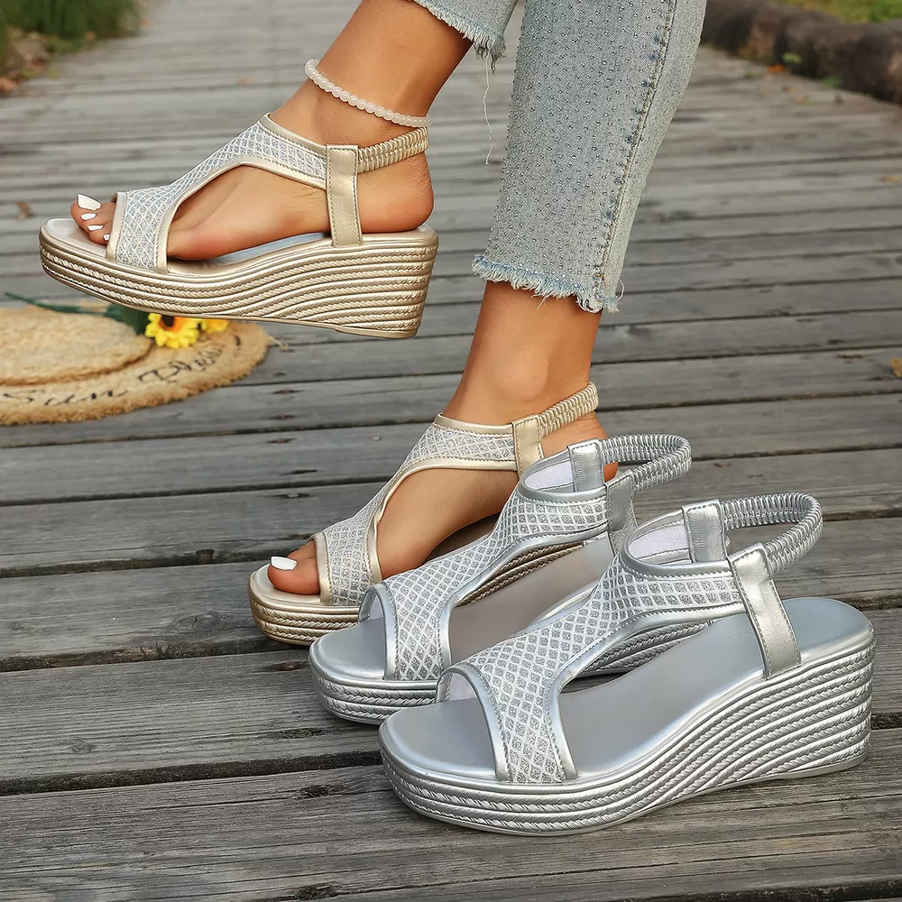 Open Toe Wedge Sandals, image 2
