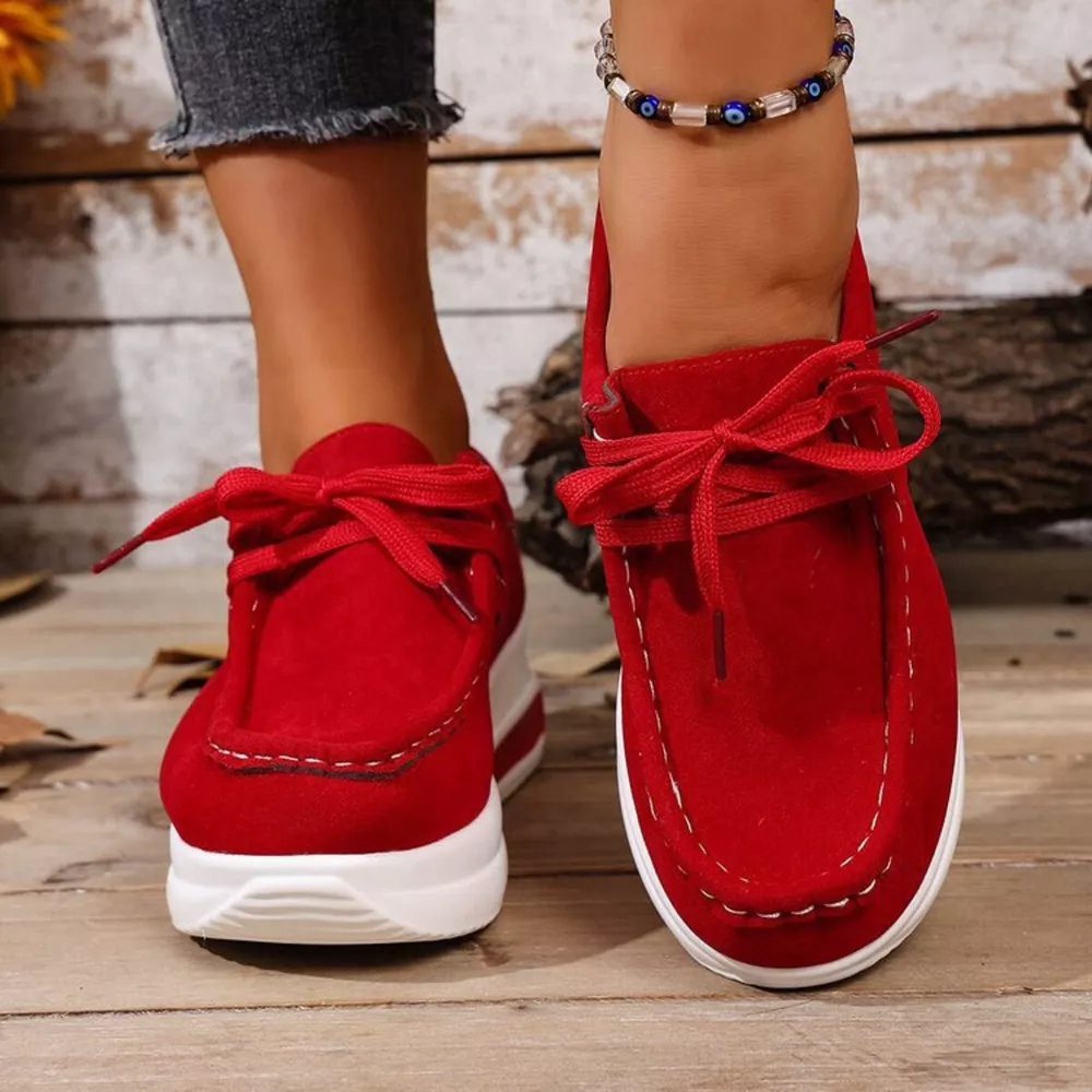 Round Toe Platform Sneakers, image 14