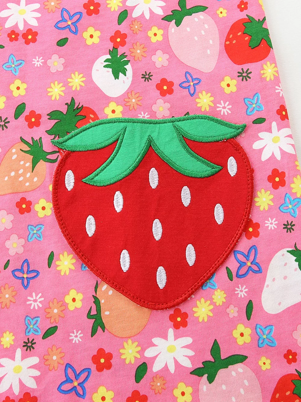Children's Embroidered Strawberry Print Sleeveless Dress, image 4