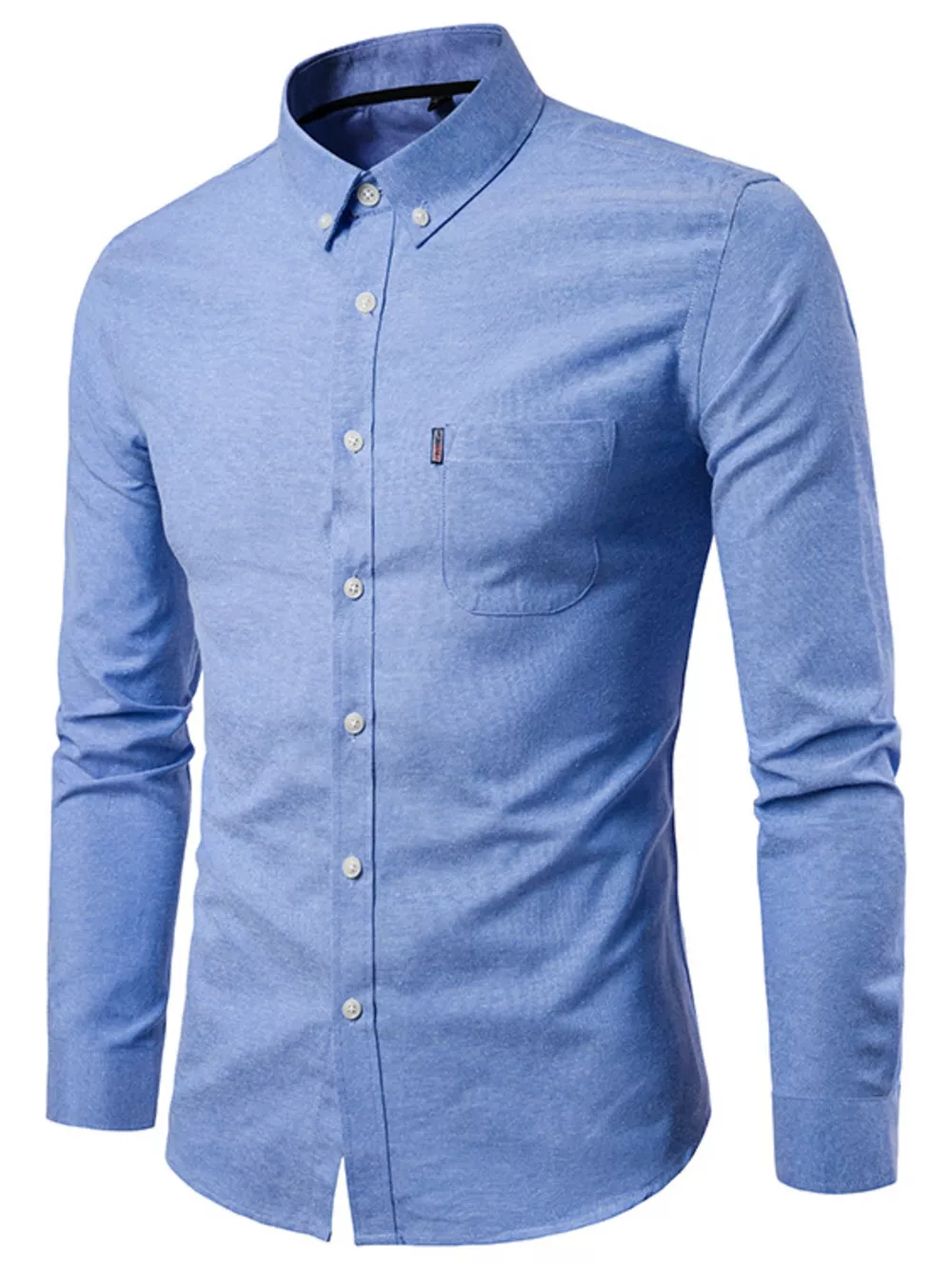 Men's Plus Size Slim Fit Long Sleeve Button-Down Shirt, image 9