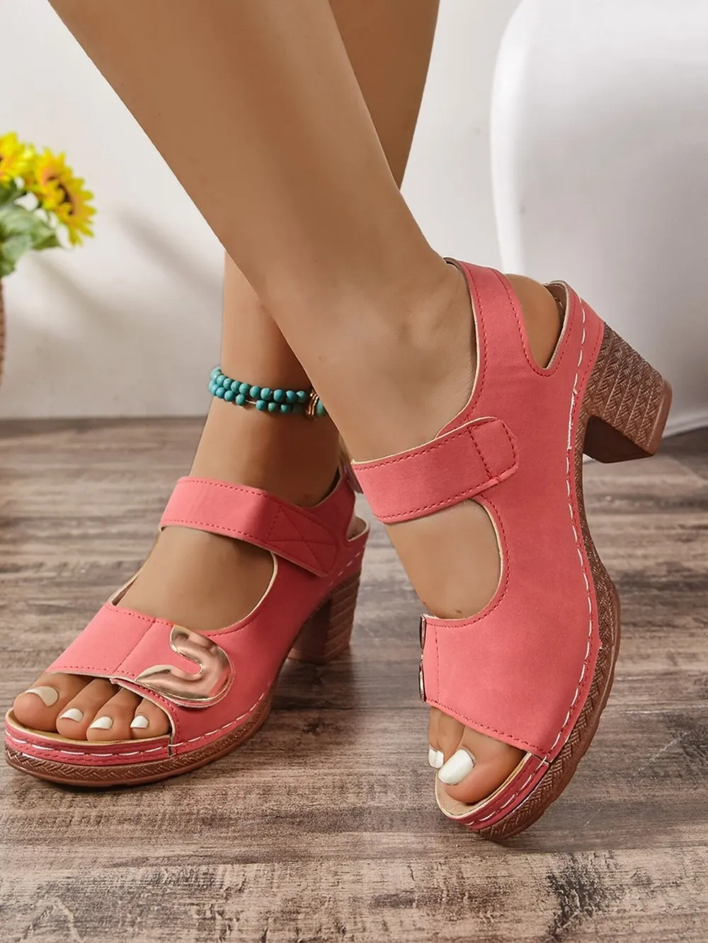 Open Toe Block Heel Sandals, image 7