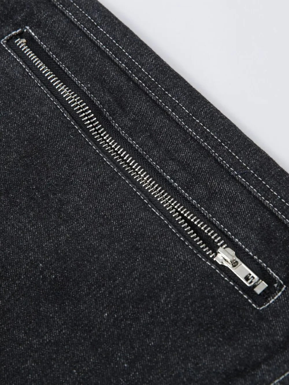 Men's Wide Leg Jeans with Contrast Panels, image 8