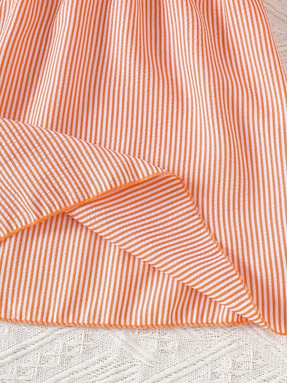 Children's Embroidered Striped Dress, image 9