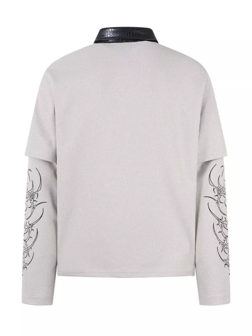 Men's Printed Polo Collar Long Sleeve Top, image 18
