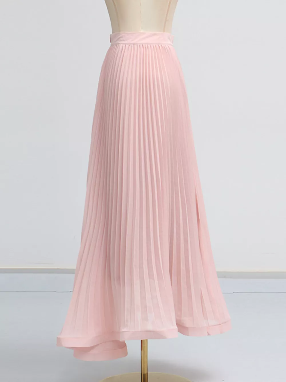 Frill Lapel Collar Top and Pleated Skirt Set, image 20