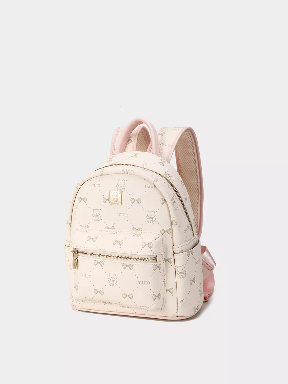 Bear Print PU Leather Backpack Bag, image 5