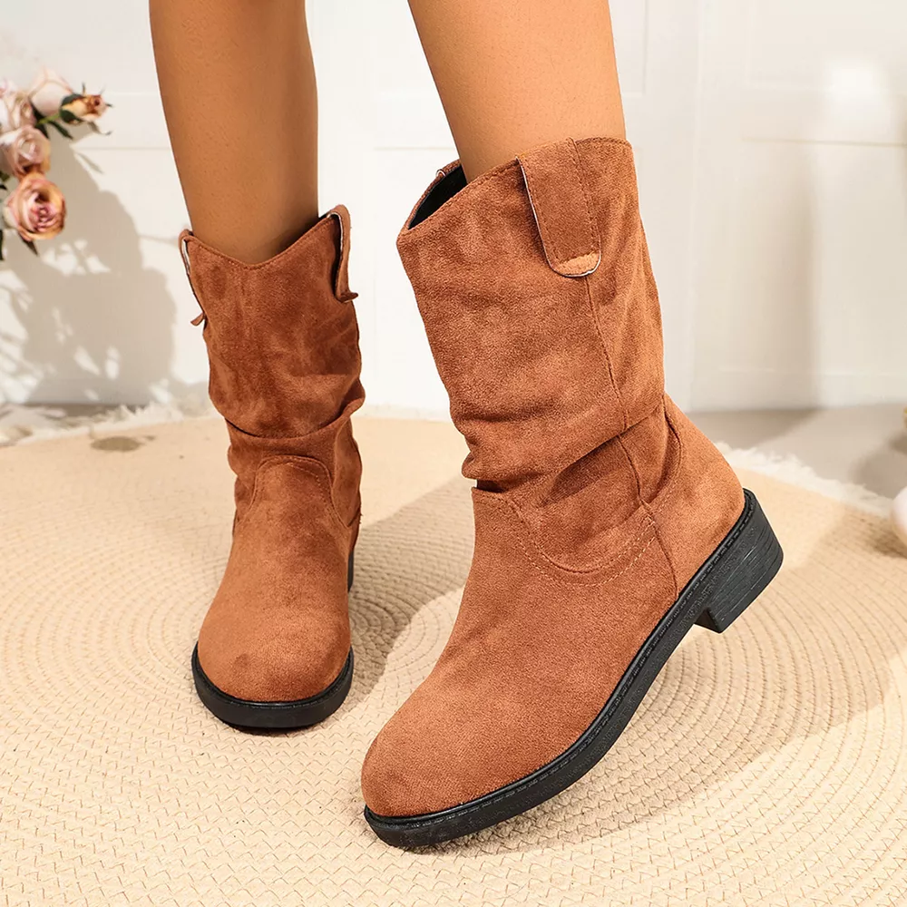 Round Toe Slouchy Boots