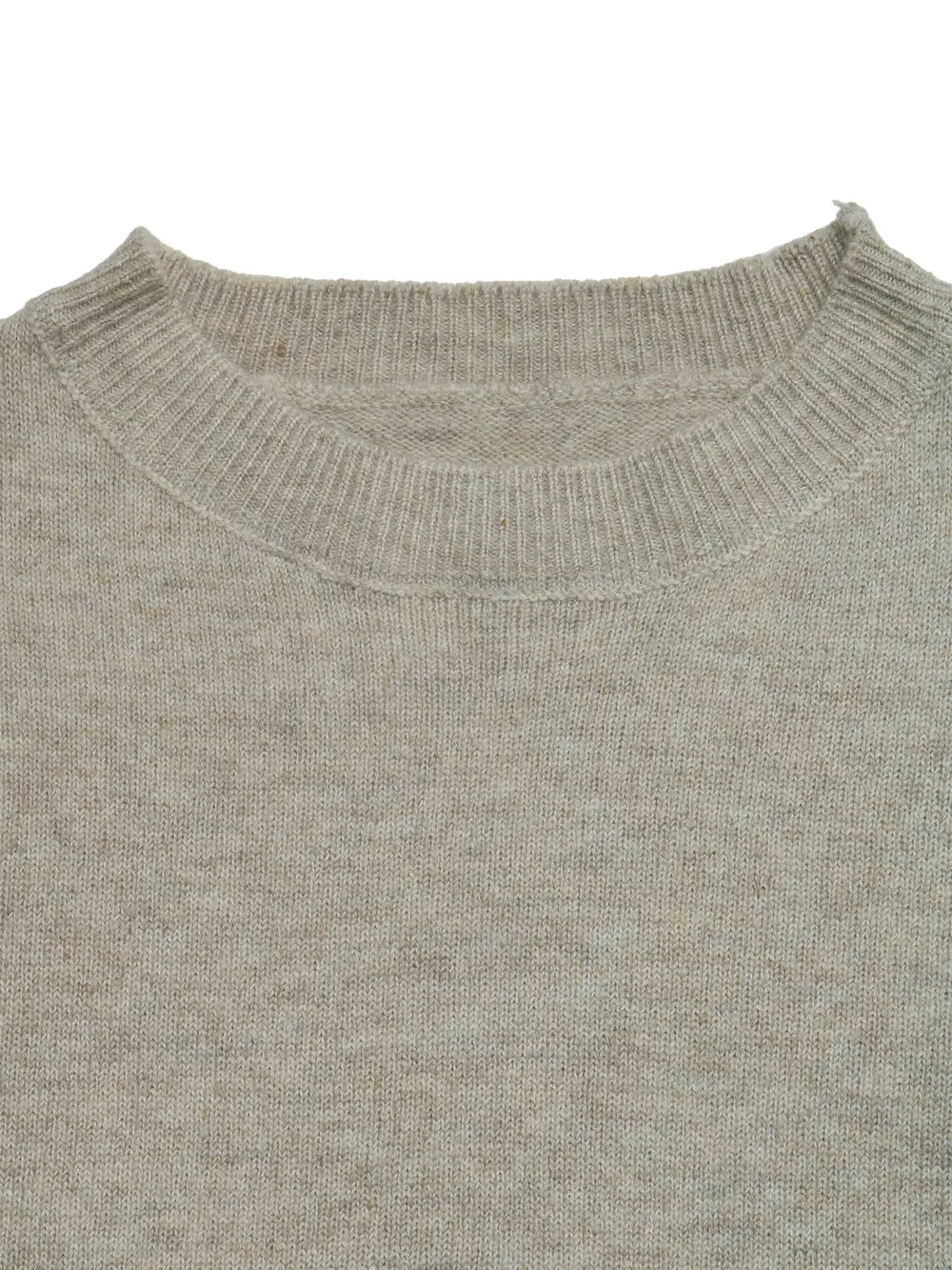 Layered Lace Hem Crew Neck Sweater, image 6