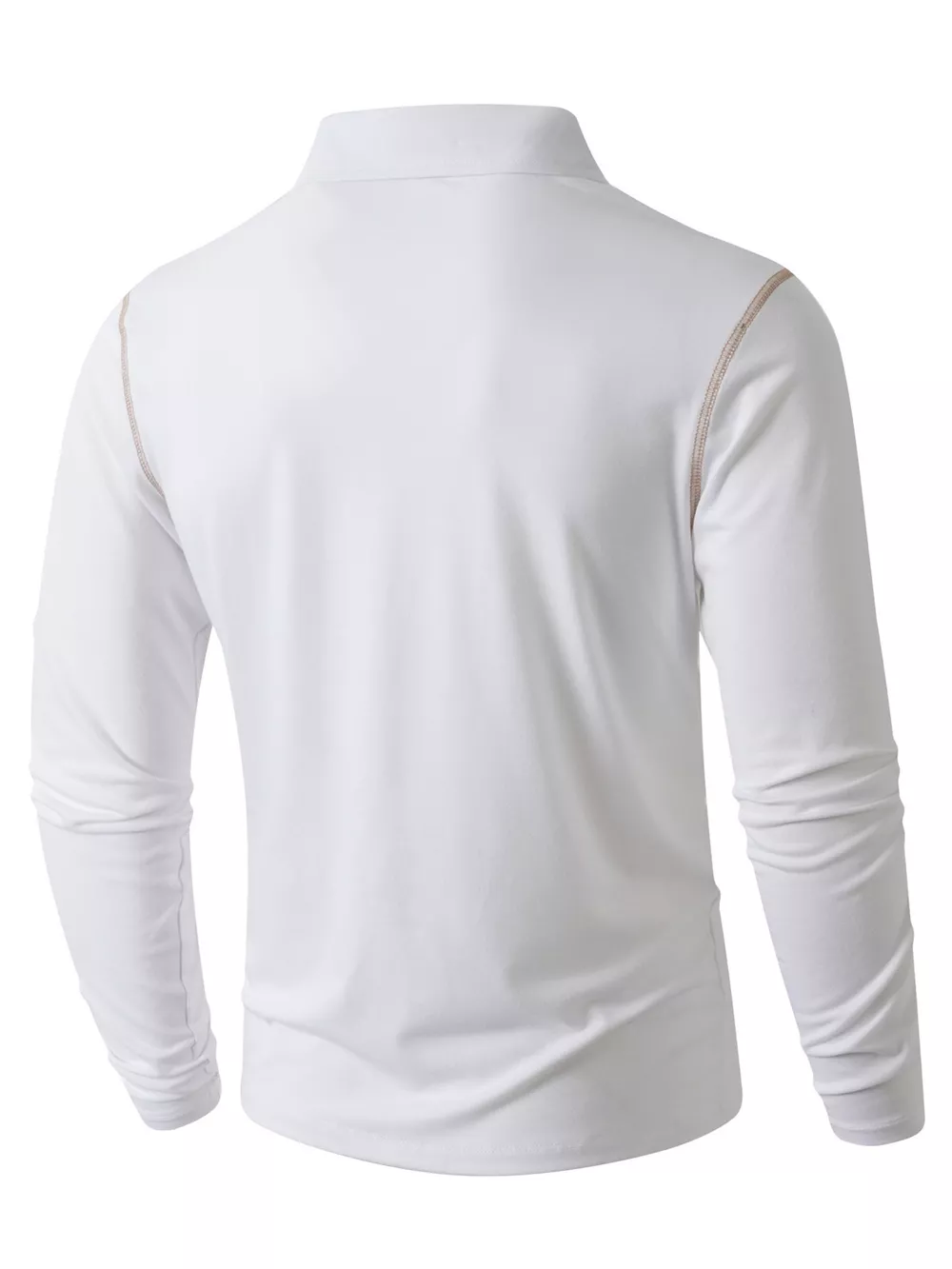 Men's Full Size Long Sleeve Casual Polo Plus Size, image 11