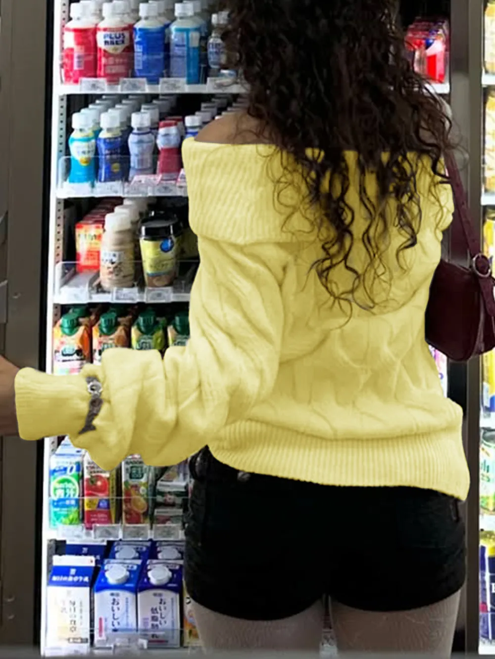 Cable Knit Off-Shoulder Sweater, image 11