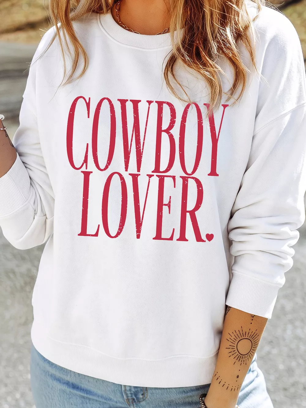 Cowboy Lover Graphic Crewneck Sweatshirt, image 3