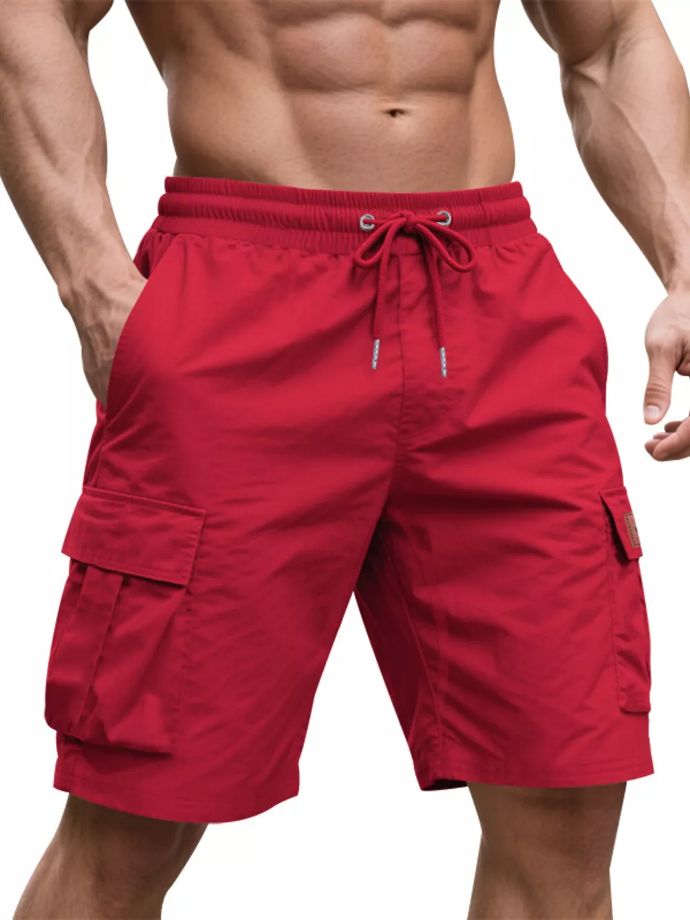 Men's Full Size Cargo Shorts with Drawstring Plus Size, image 2