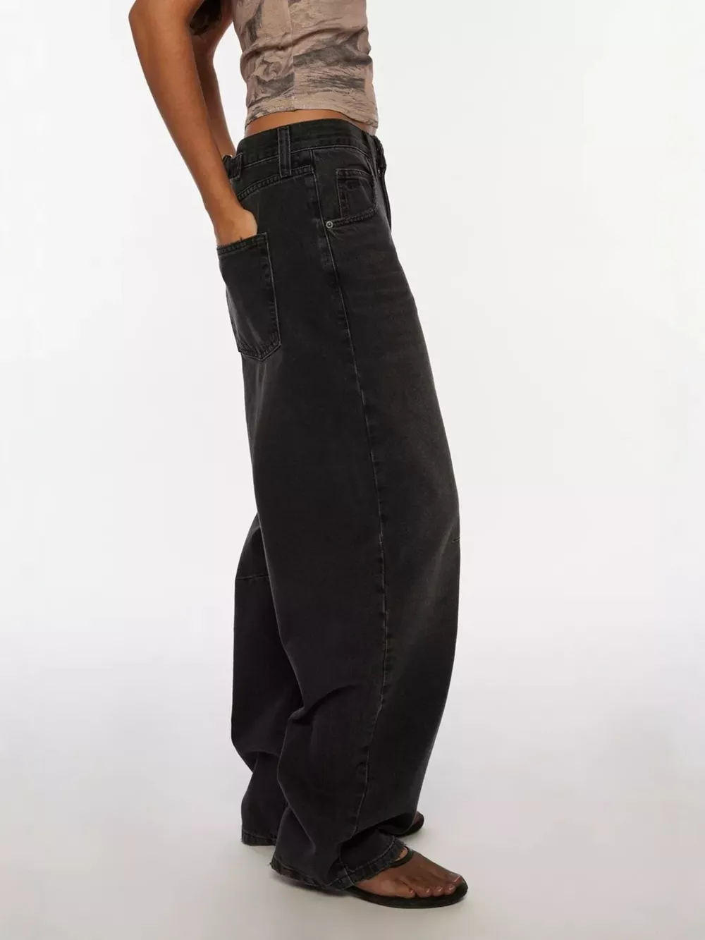 Vintage Wash Wide Leg Jeans, image 2