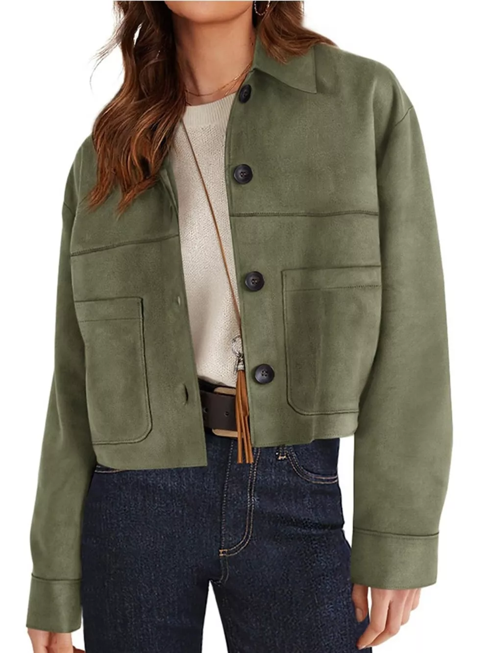 Button-Down Cropped Jacket, image 15