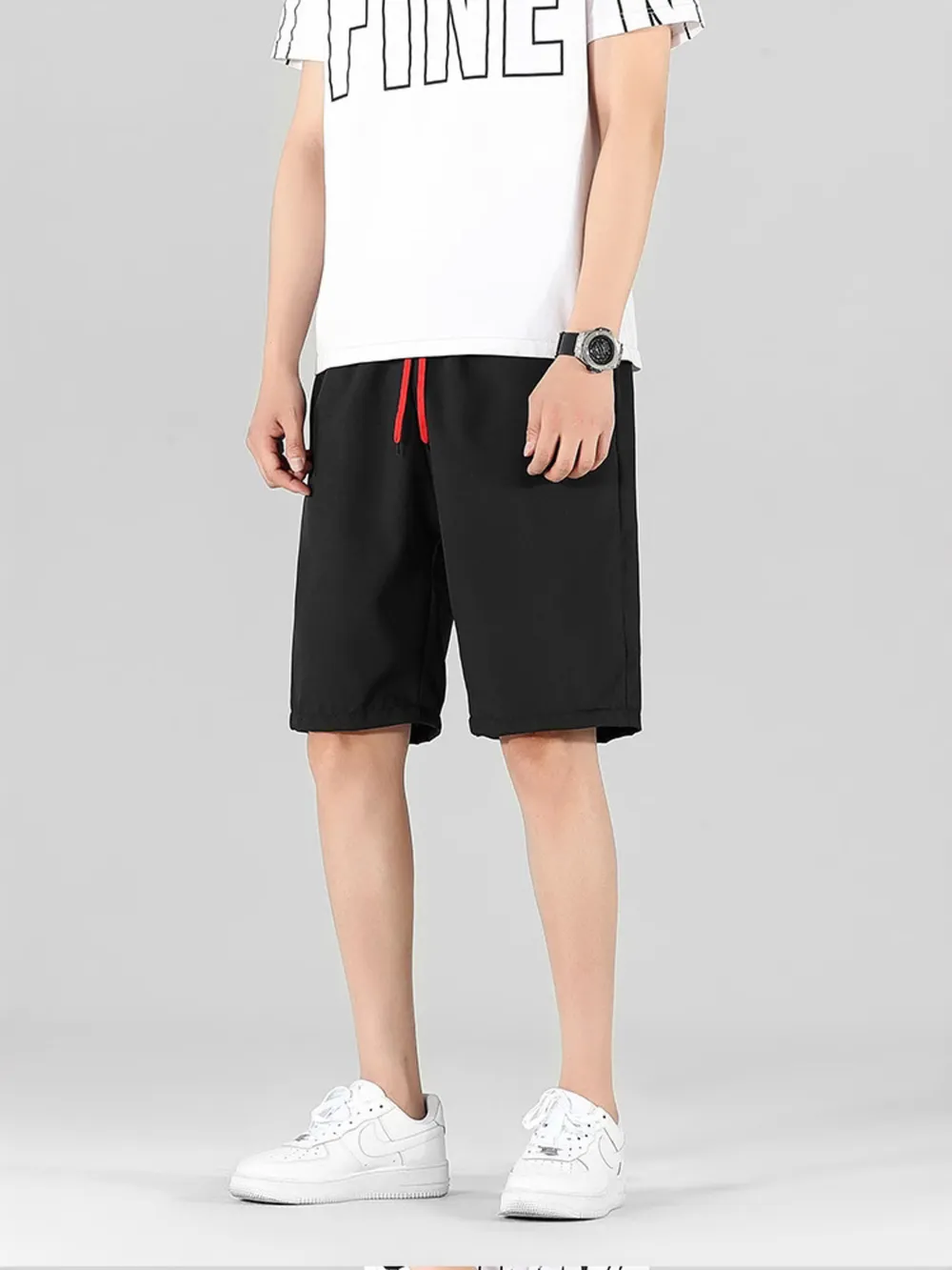 Men's Drawstring Shorts with Pockets, image 3