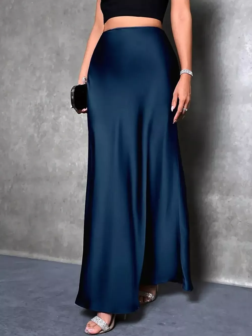 Satin Maxi Skirt, image 3