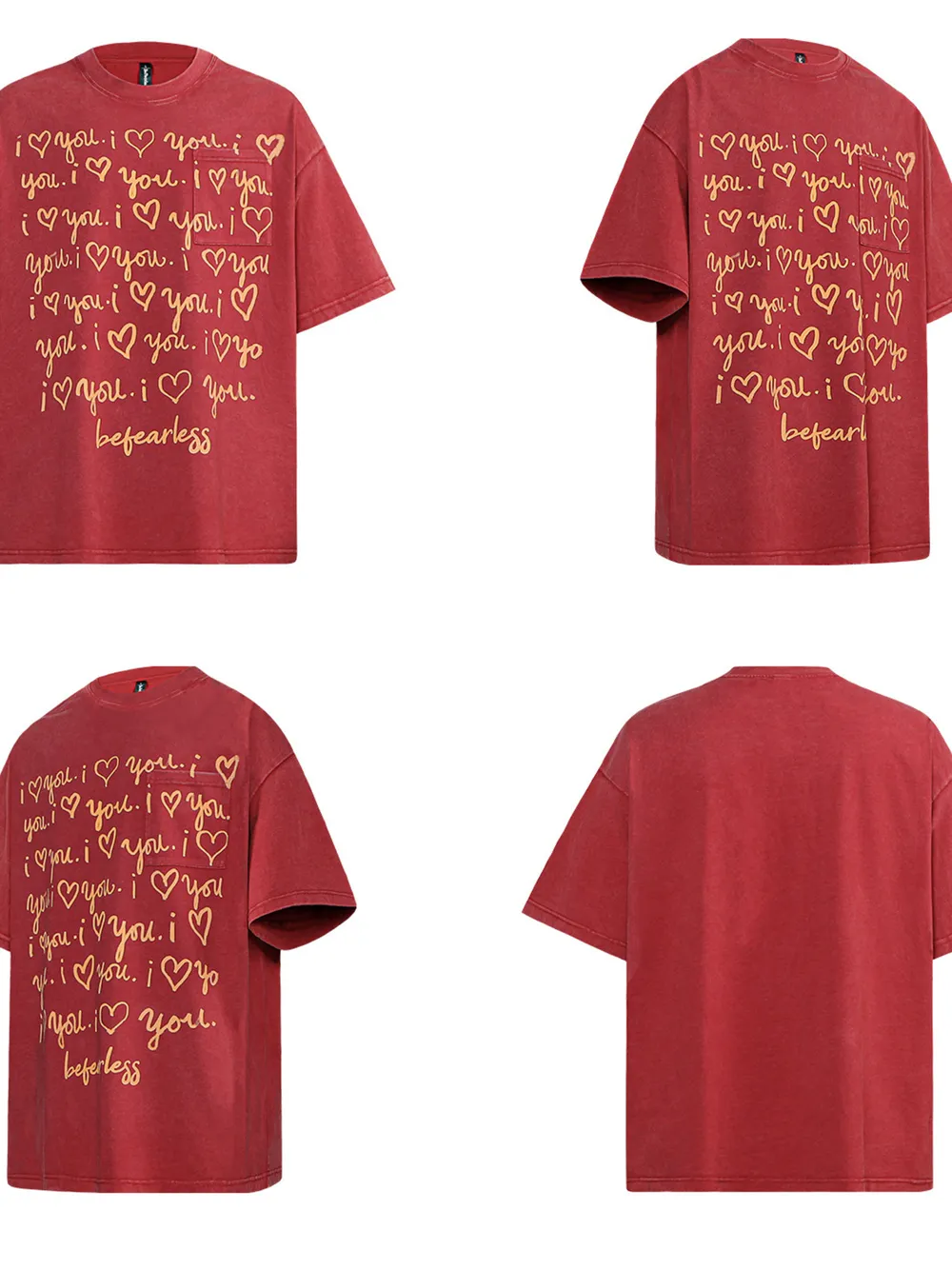 Men's Letter Round Neck Short Sleeve T-Shirt, image 3