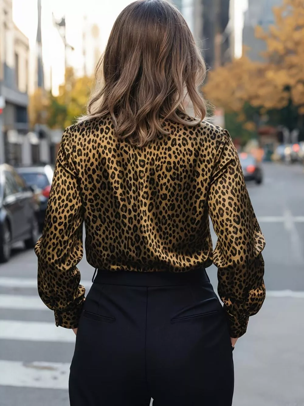 Leopard Button Up Long Sleeve Shirt, image 5